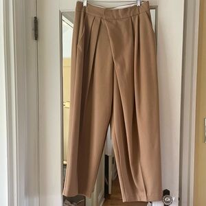 Frankie Shop Crossover Waist Felt Trousers